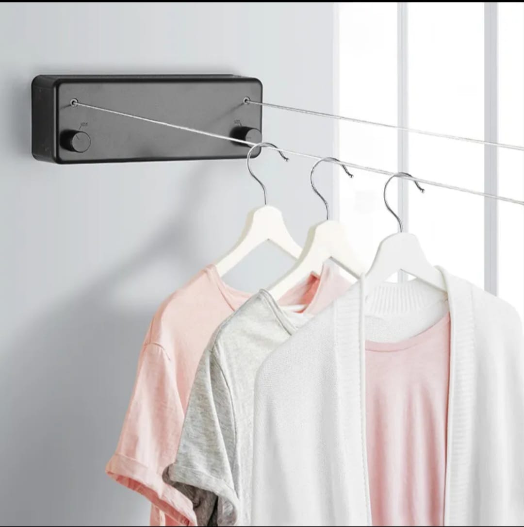 🧺 Tendedero Retráctil de Pared con Doble Cuerda