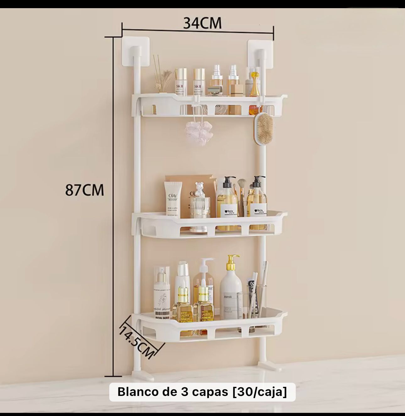 ORGANIZADOR DE BAÑO DE 3 NIVELES