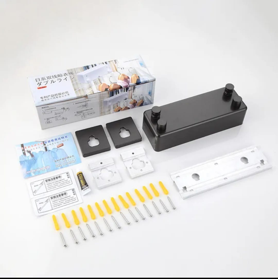 🧺 Tendedero Retráctil de Pared con Doble Cuerda