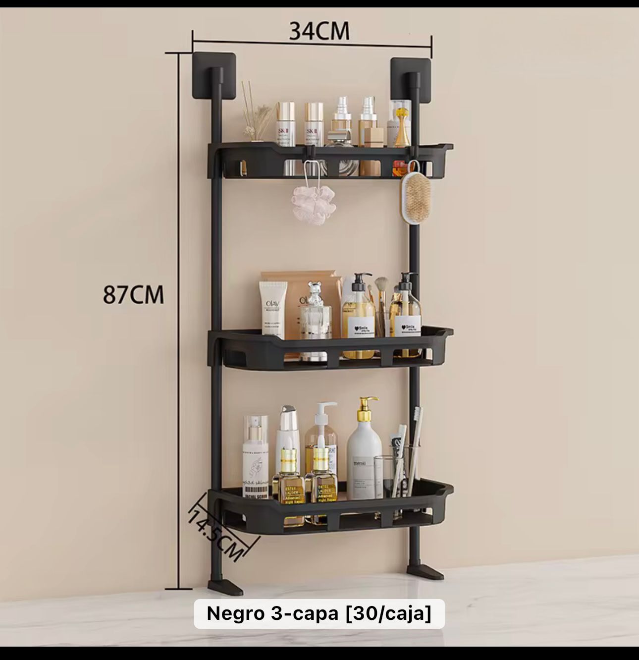 ORGANIZADOR DE BAÑO DE 3 NIVELES