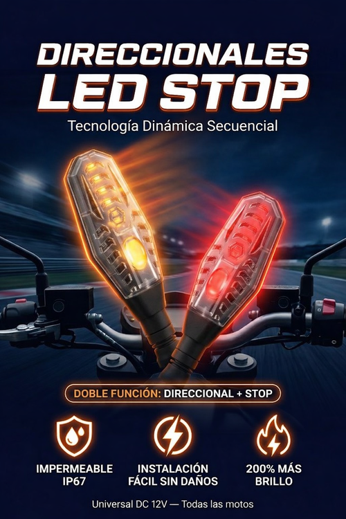 direccionales led luz stop